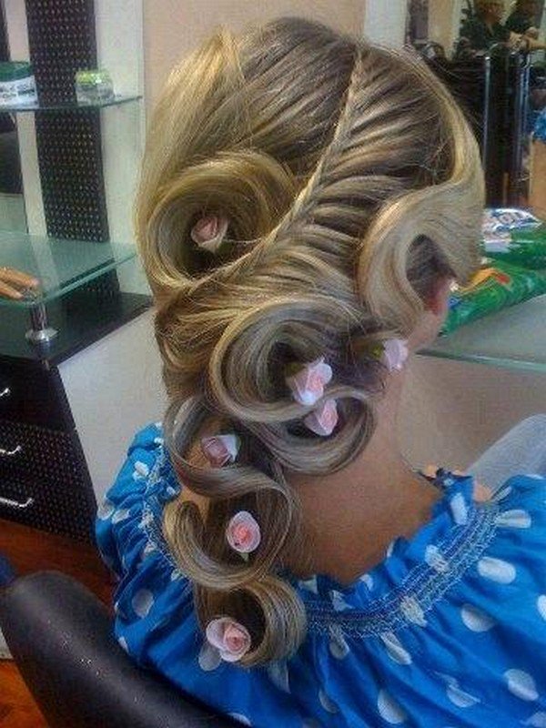roses braided curls