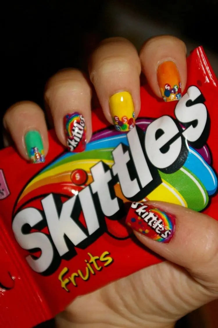 skittles nails