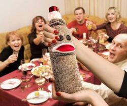 sock monkey wine bottle caddy