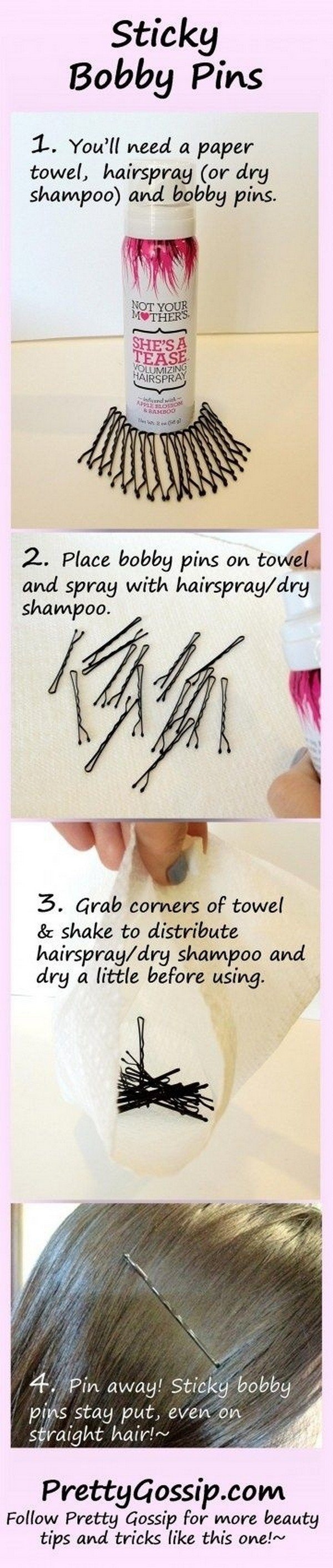 sticky bobby pins