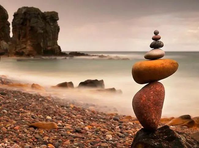 stone tower rocks beach