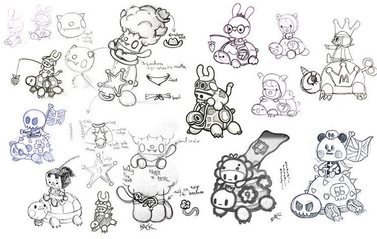 turtly race initial sketches