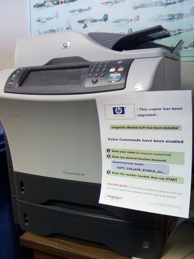 voice activated photocopier