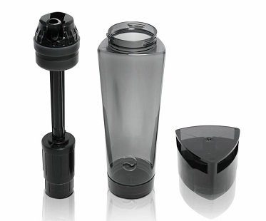 water filtration bottle black