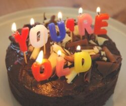 you're old birthday candles