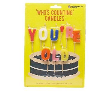 you're old birthday candles pack