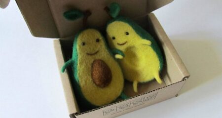 Avocado Wool Sculptures