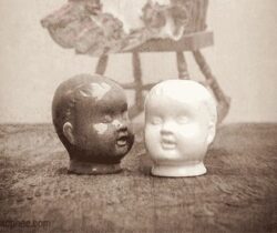 Creepy Doll Head Salt and Pepper Shakers