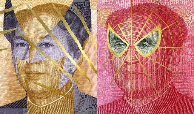 Currencies-around-the-world-look-better-with-superheroes-on-them-rather-than-politicians-spider