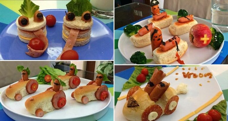 Hotdog Breakfasts Which Tell Stories To Her Kids