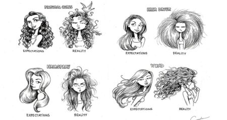 Illustrations About Curly Hair
