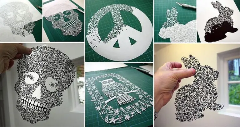 Intricate Art From Single Sheets Of Paper