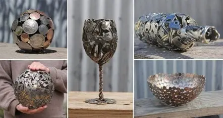 Keys And Coins Sculptures
