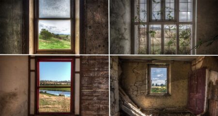 Photography Views Through Windows Of Derelict Rooms