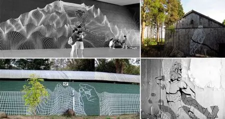 Street Art Made Out Of Tape