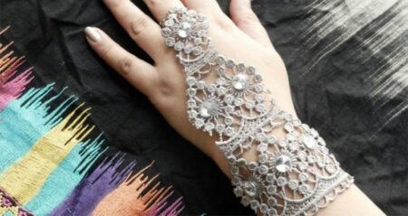 Tutorial Make DIY Lace Bracelet And Ring