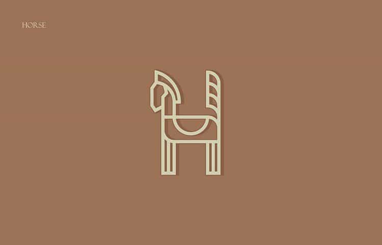 alphabet horse