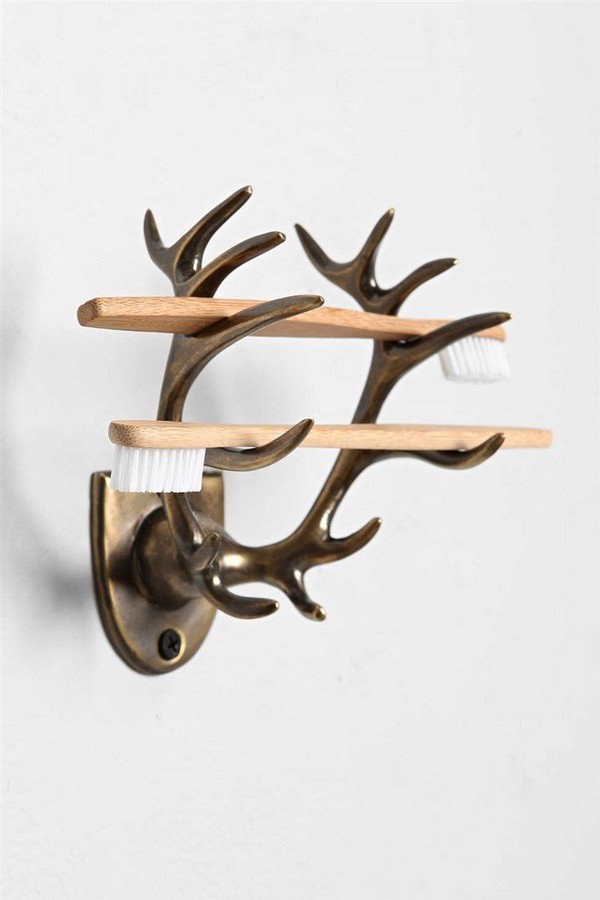 antler toothbrush holder