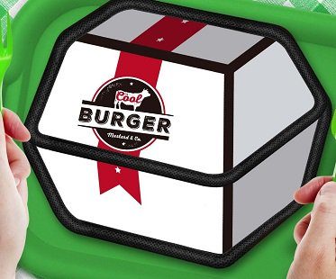 burger box sandwich bag white