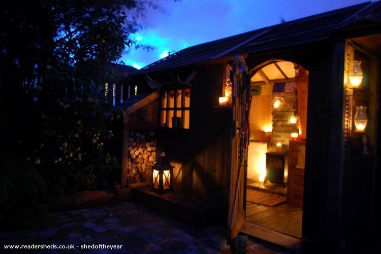 candle lit shed