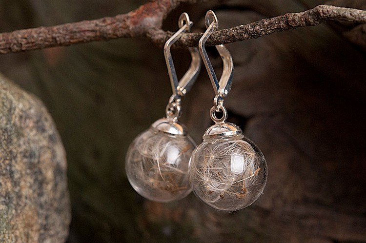 dandelion earrings