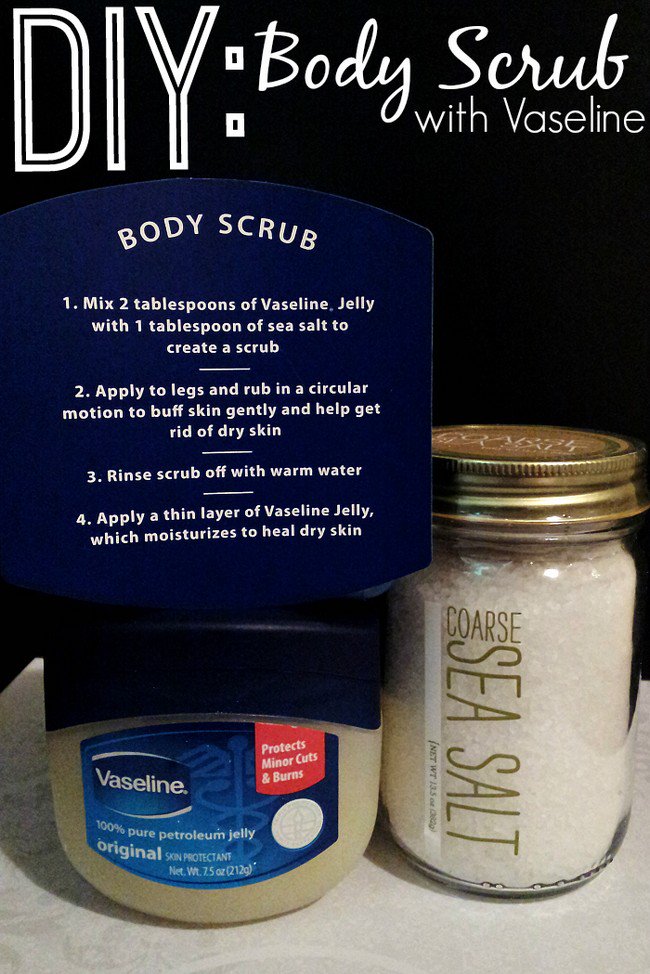 diy vaseline body scrub