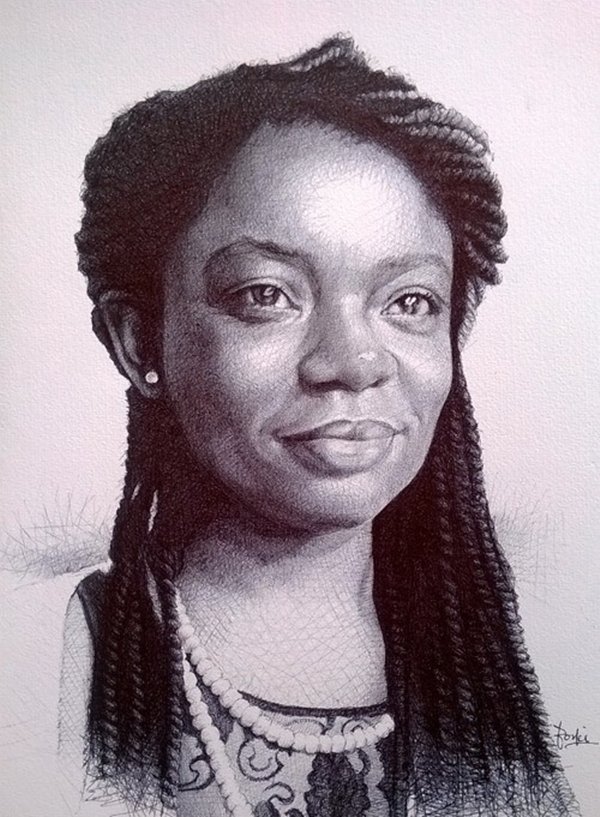 Enam Bosokah's ballpoint pen art - Mirror Online