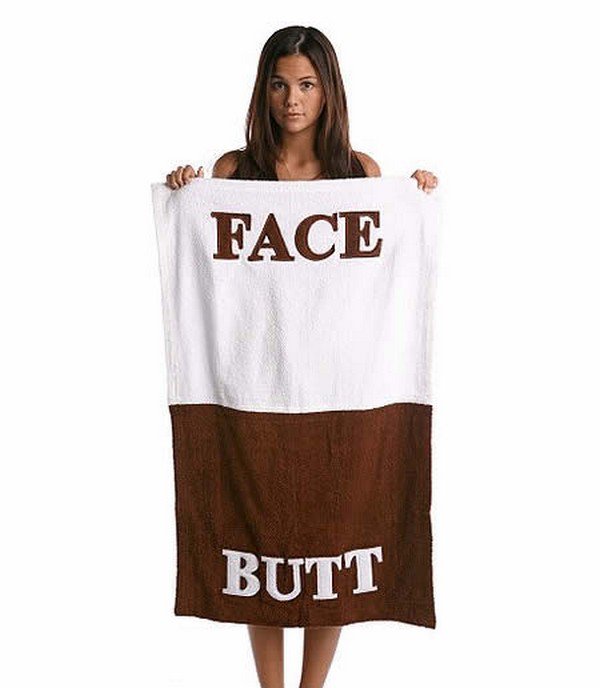 face butt towel