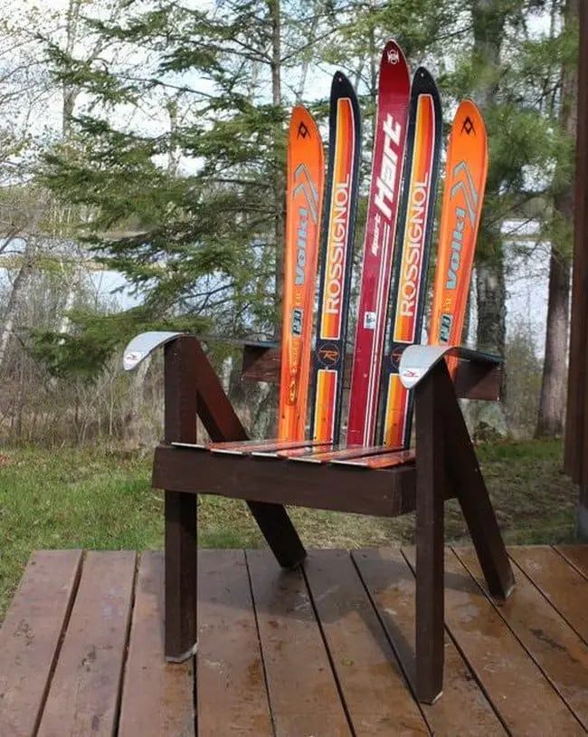 finished ski chair