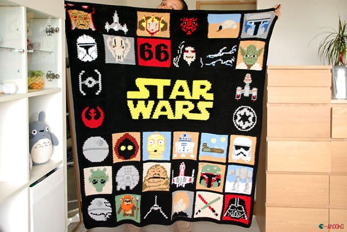 finished star wars blanket