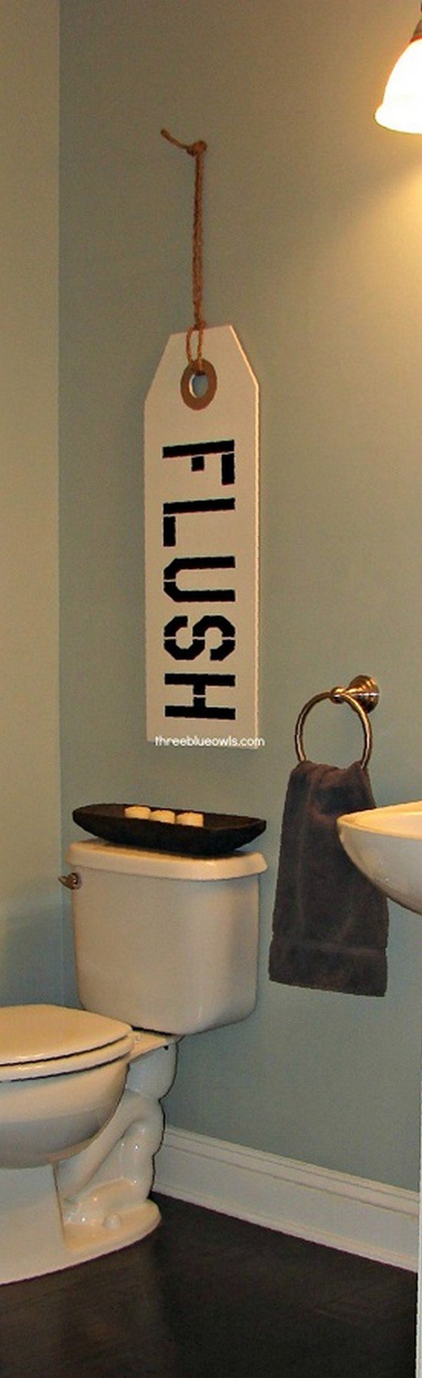 flush toilet sign