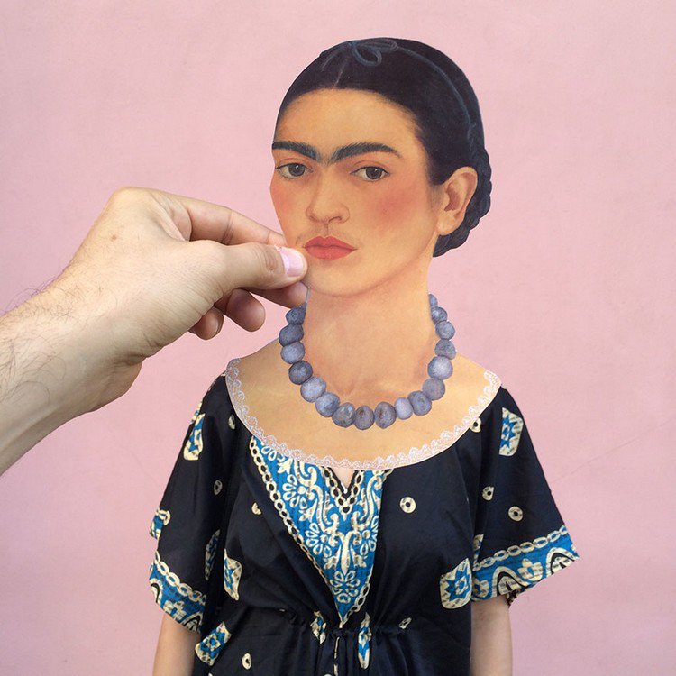 frida art head woman