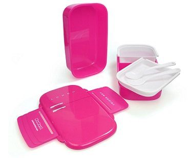 fridge shaped lunch box pink