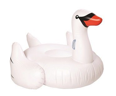 giant inflatable swan white pool
