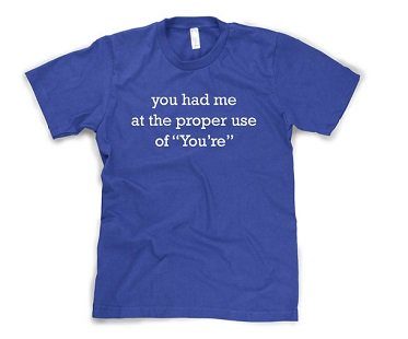 grammar t-shirt blue