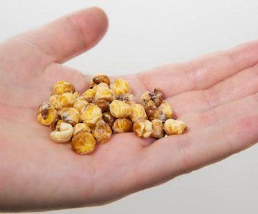 half-popped popcorn