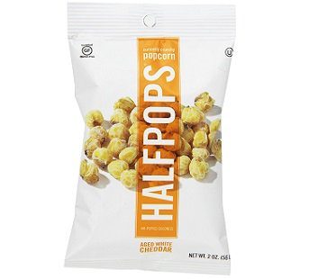 half-popped popcorn halfpops packet