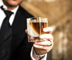ice wedge glass whiskey