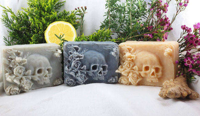 lemon skull soap