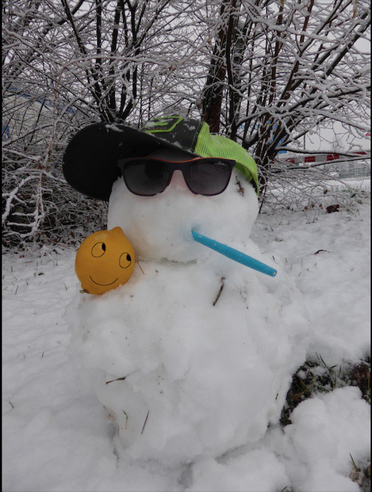 lemon snowman