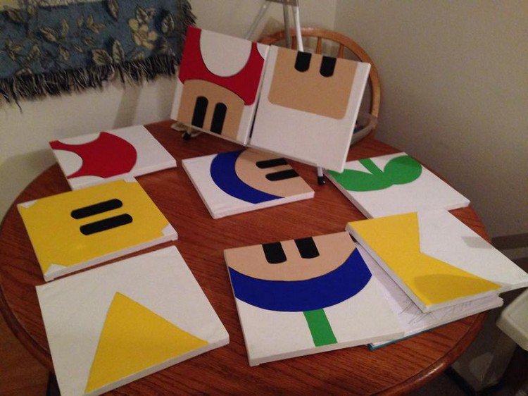 mario design canvas table