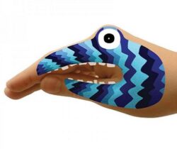 monster hands temporary tattoos blue