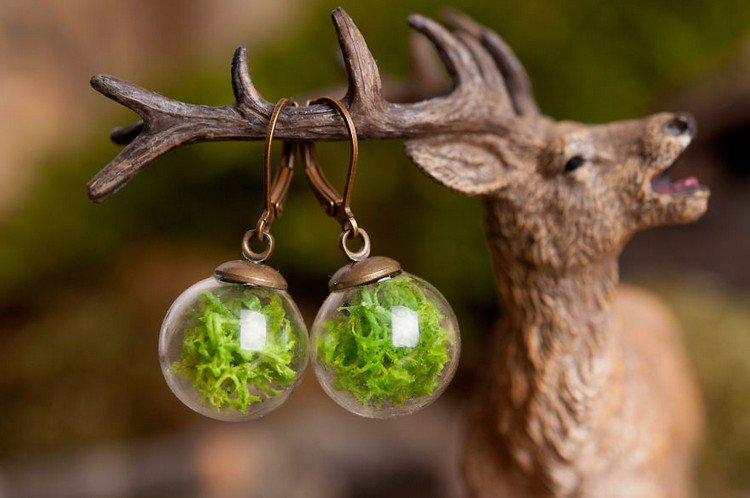 moss earrings