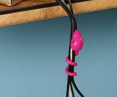 mouse tail cable ties pink