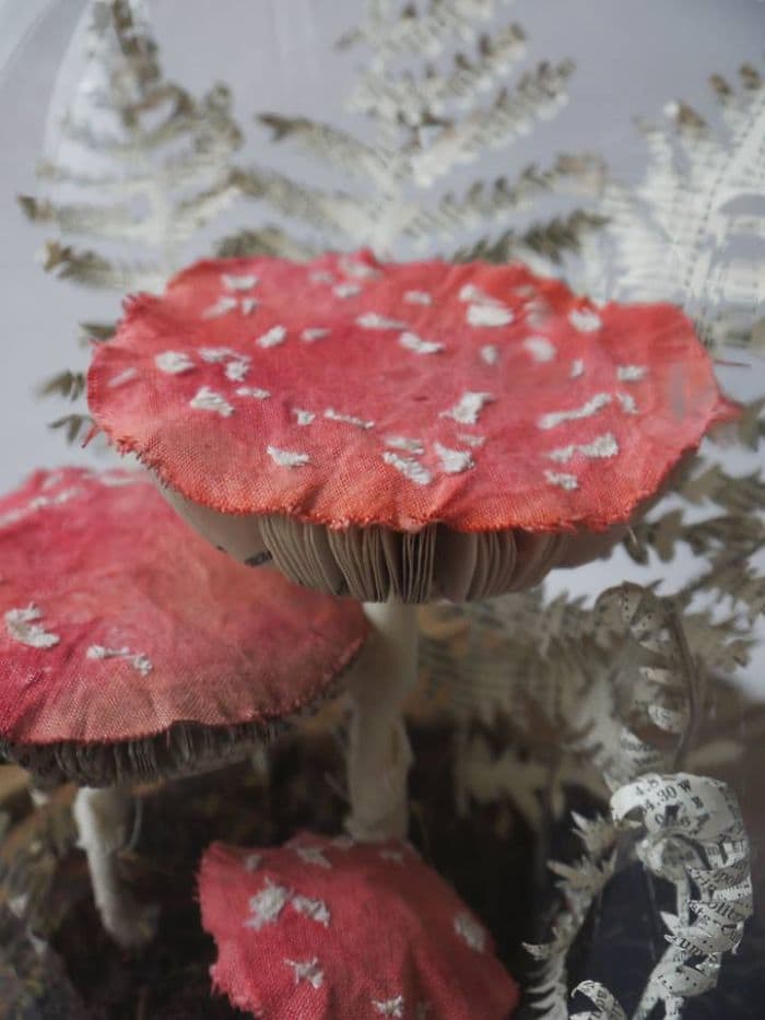 mushroom sculpture close up