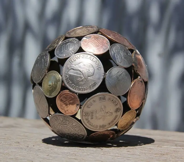 recycled-metal-sculptures-michael-moerkey-coin-ball