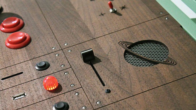 retro gaming cabinet buttons speaker