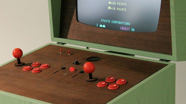 retro gaming cabinet screen top