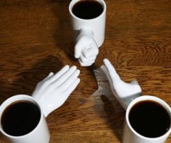 rock paper scissors mug set