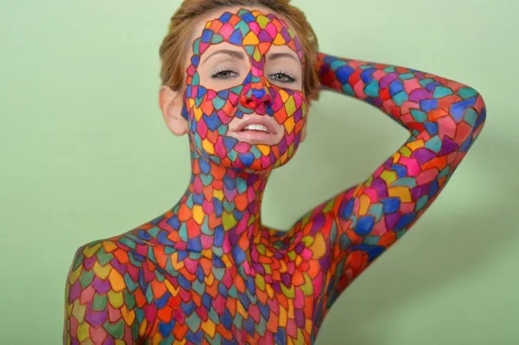 Amazing Colorful Sharpie Drawings On A Human Canvas